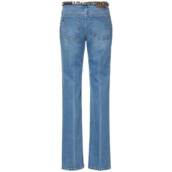 Stella McCartney Chain Belt Jean in Vintage Blue 24 - Picture 5 of 5